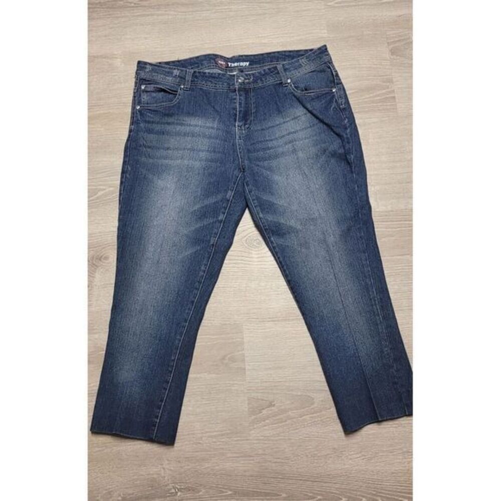 Kiss Therapy Women's Denim Blue Jeans With Studded Rear Pockets Size 14